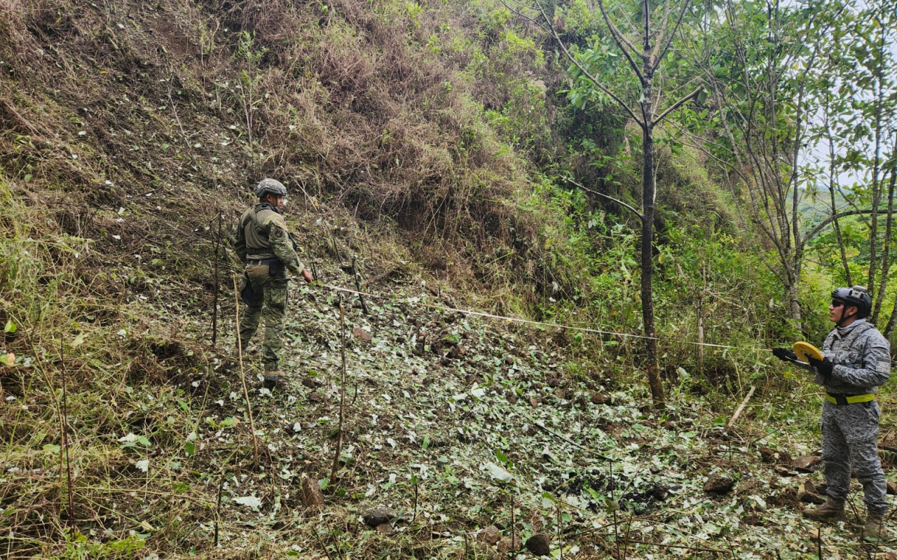 Equipo especializado logró desactivar controladamente, un artefacto reportado por la comunidad en  Villarrica, Tolima