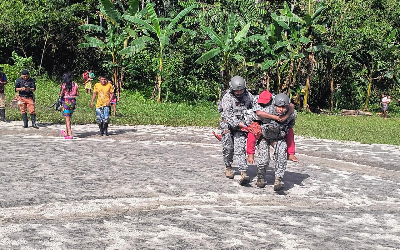 Indígena con graves dificultades respiratorias se evacuó de manera urgente 