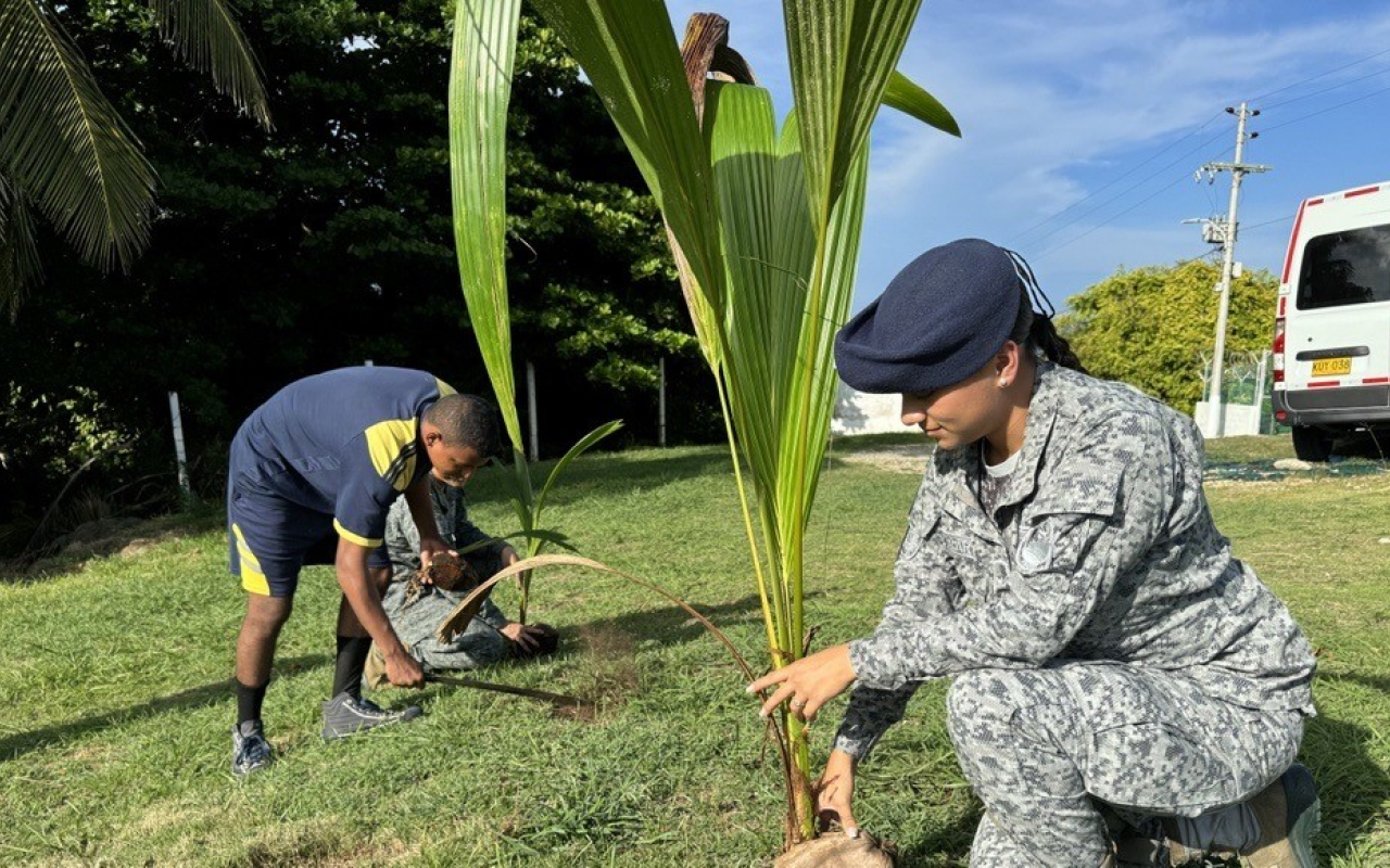 Fuerza Aérea impulsa la reforestación en el Archipiélago