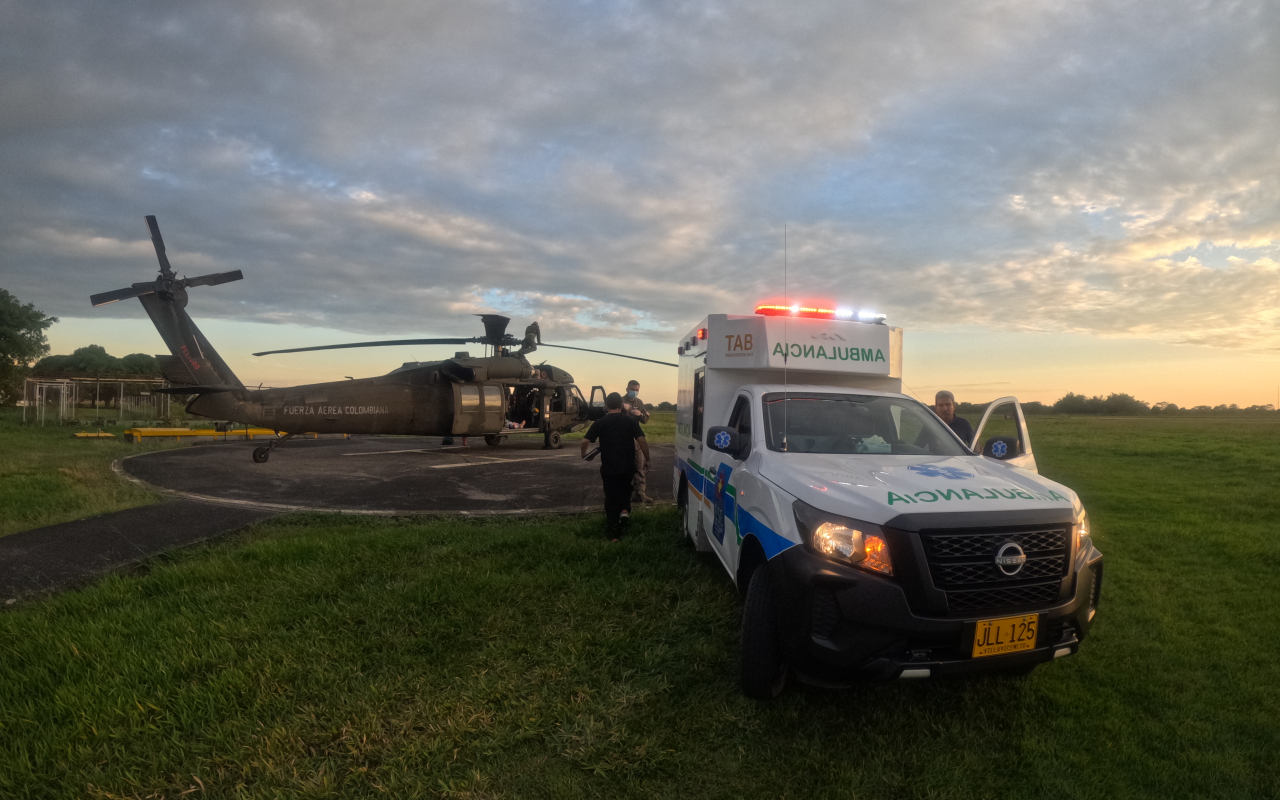 Traslado aeromédico salva la vida de hombre en el Meta