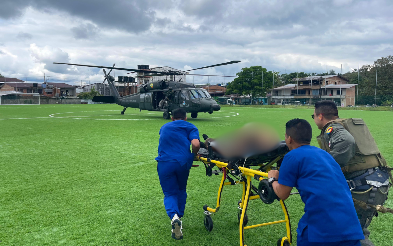 Desde Tado, Chocó, fueron evacuados dos militares afectados por mina antipersonal