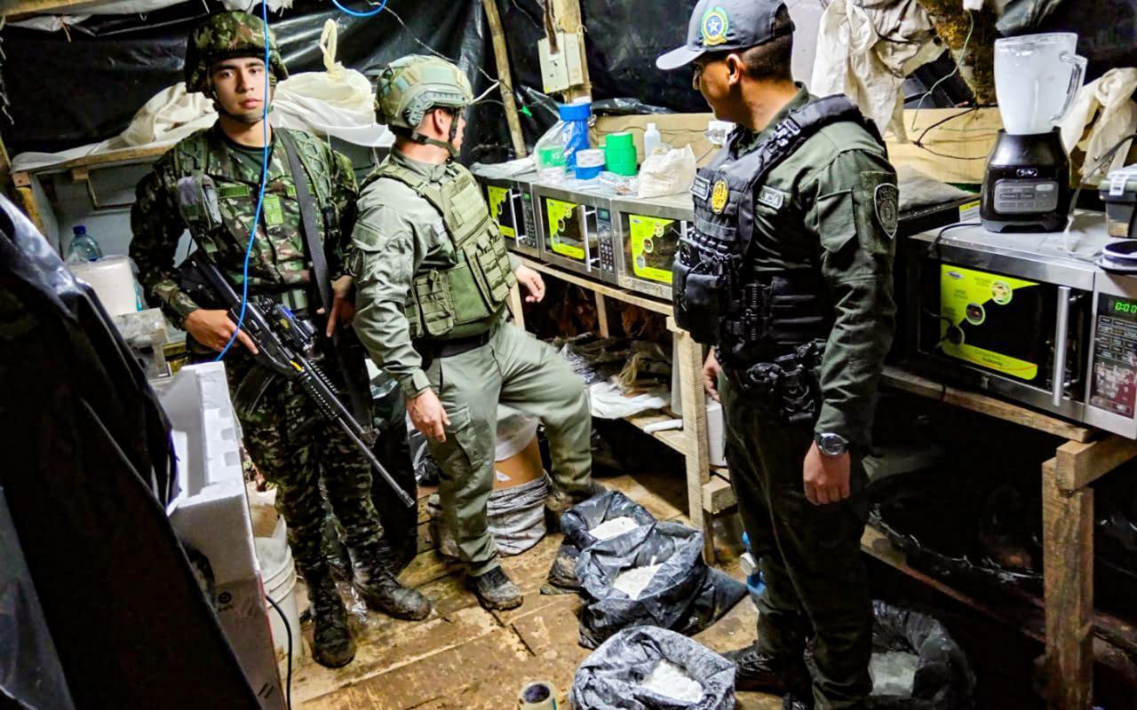 En operación conjunta y coordinada se logra desmantelar laboratorio en Concepción, Antioquia 