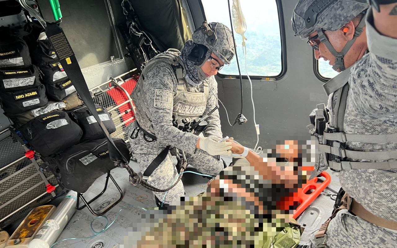 Soldado herido por mina en Catatumbo, fue evacuado por la Fuerza Aeroespacial
