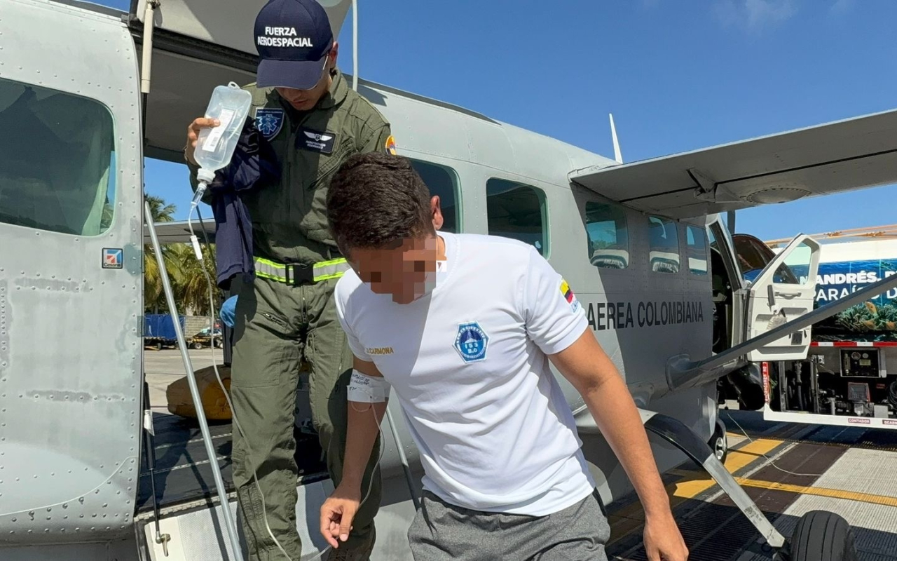 Traslado aeromédico en apoyo a la Armada Nacional de Colombia
