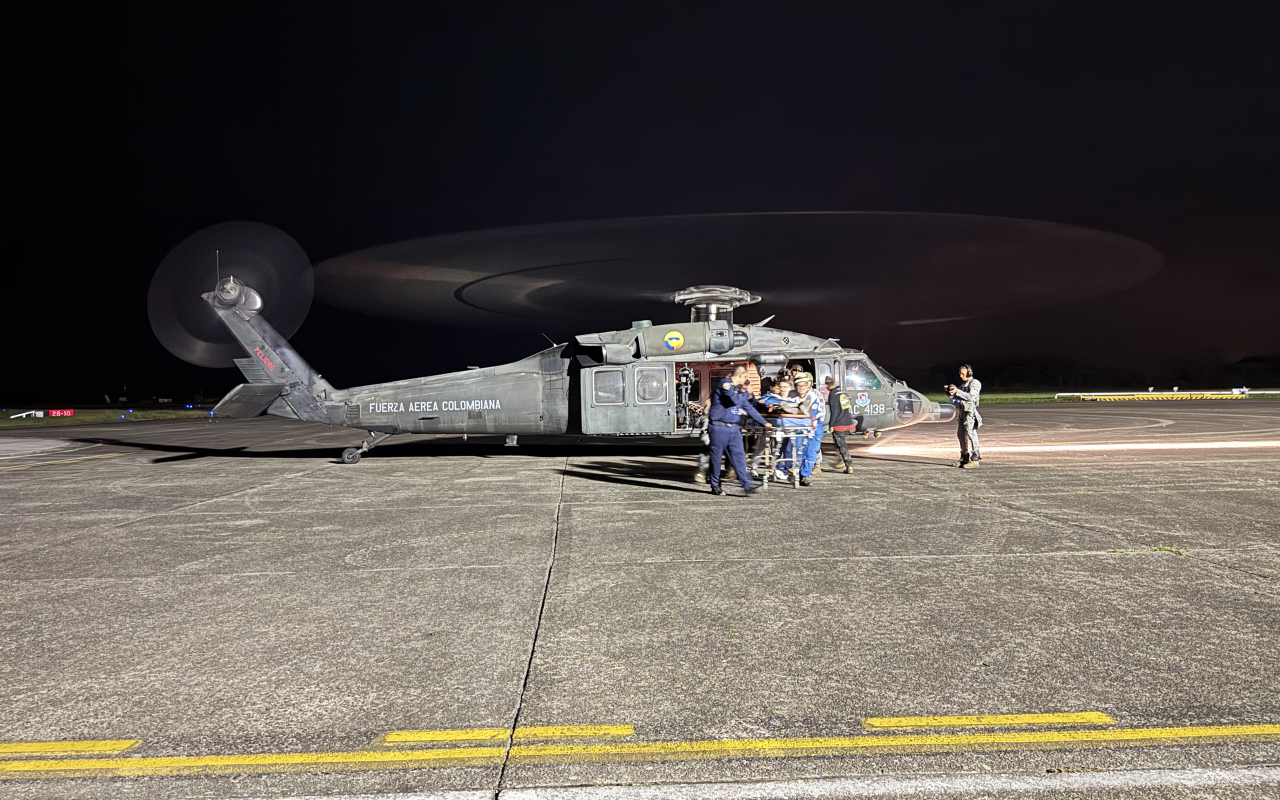 Funcionario de Cruz Roja herido fue rescatado en helicóptero 