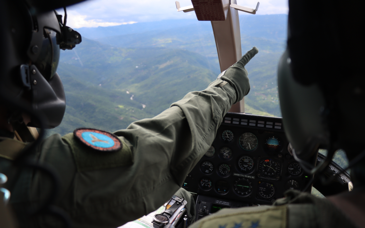 Con vigilancia aérea se acompaña la movilidad en el departamento del Tolima