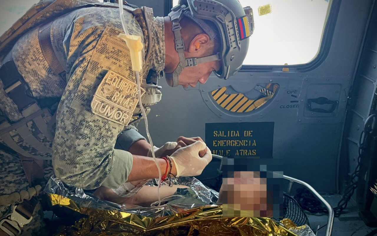 Compleja maniobra aérea para salvar un soldado herido en Anorí, Antioquia