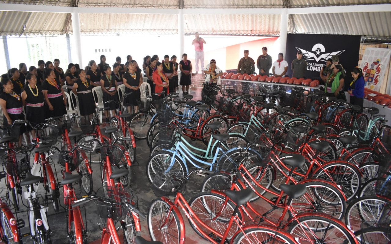 Articulación institucional entrega 44 bicicletas a comunidad indígena Inga de Mocoa, Putumayo