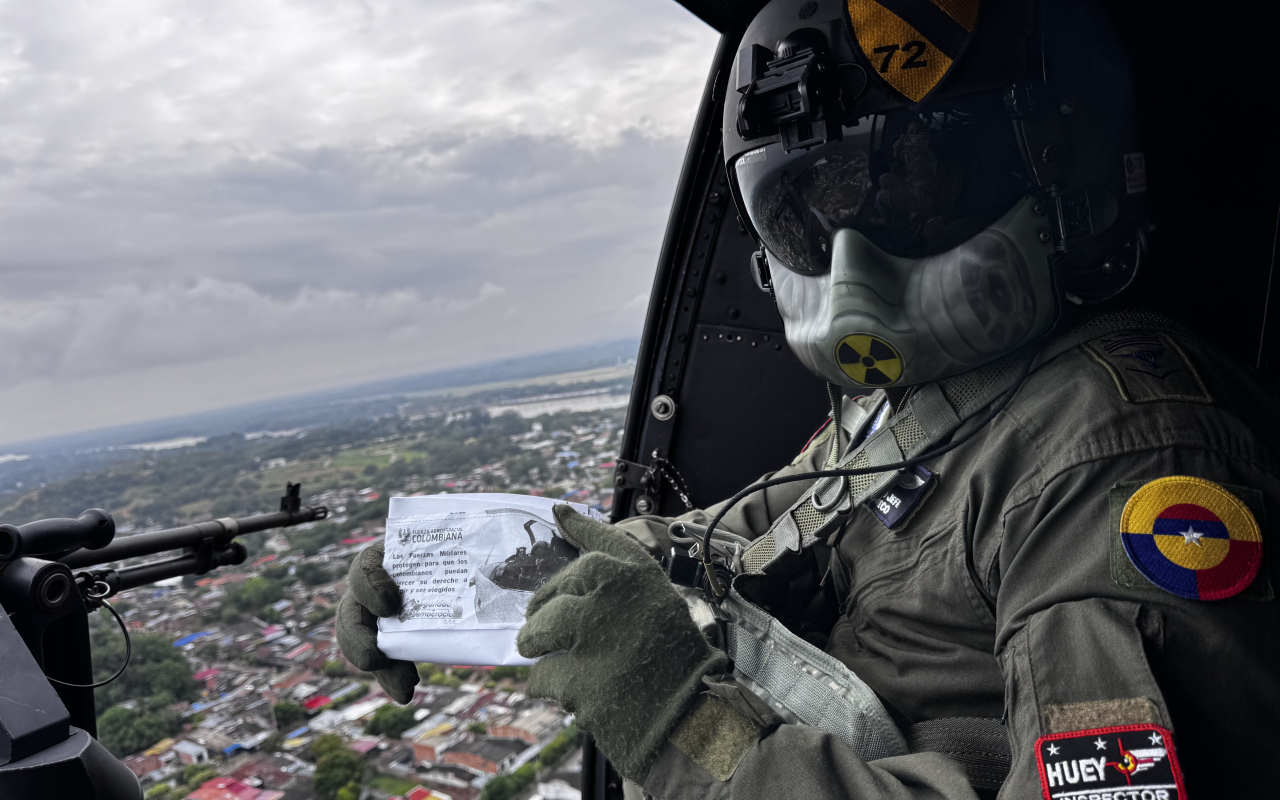Aeronaves y personal militar acompañan elecciones al Congreso en el Magdalena Medio