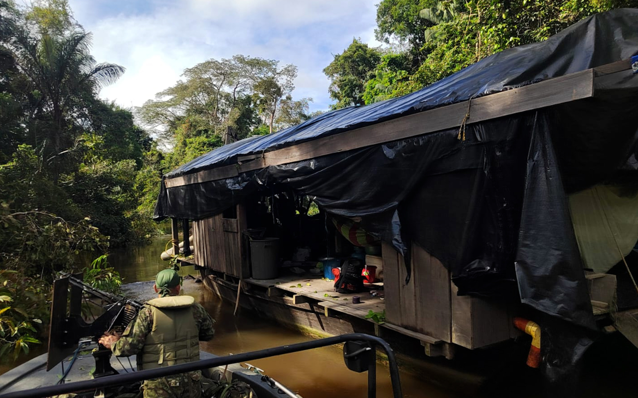 Estructuras de minería ilegal y economías ilícitas fueron afectadas en el Amazonas 