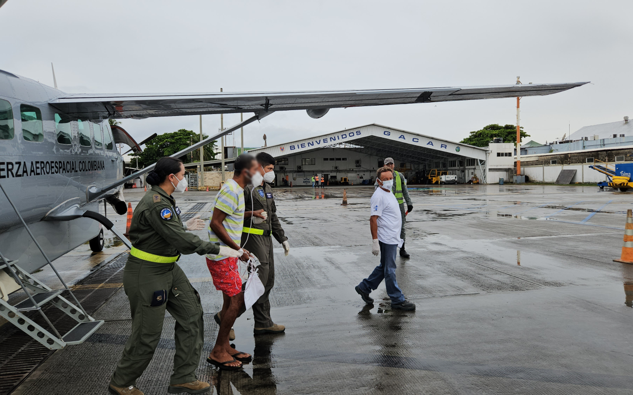 Capacidad aérea facilitó traslado de dos pacientes desde Providencia a San Andrés