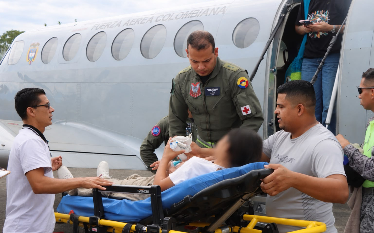 Traslado aeromédico facilita atención prioritaria a menor de edad en el Meta