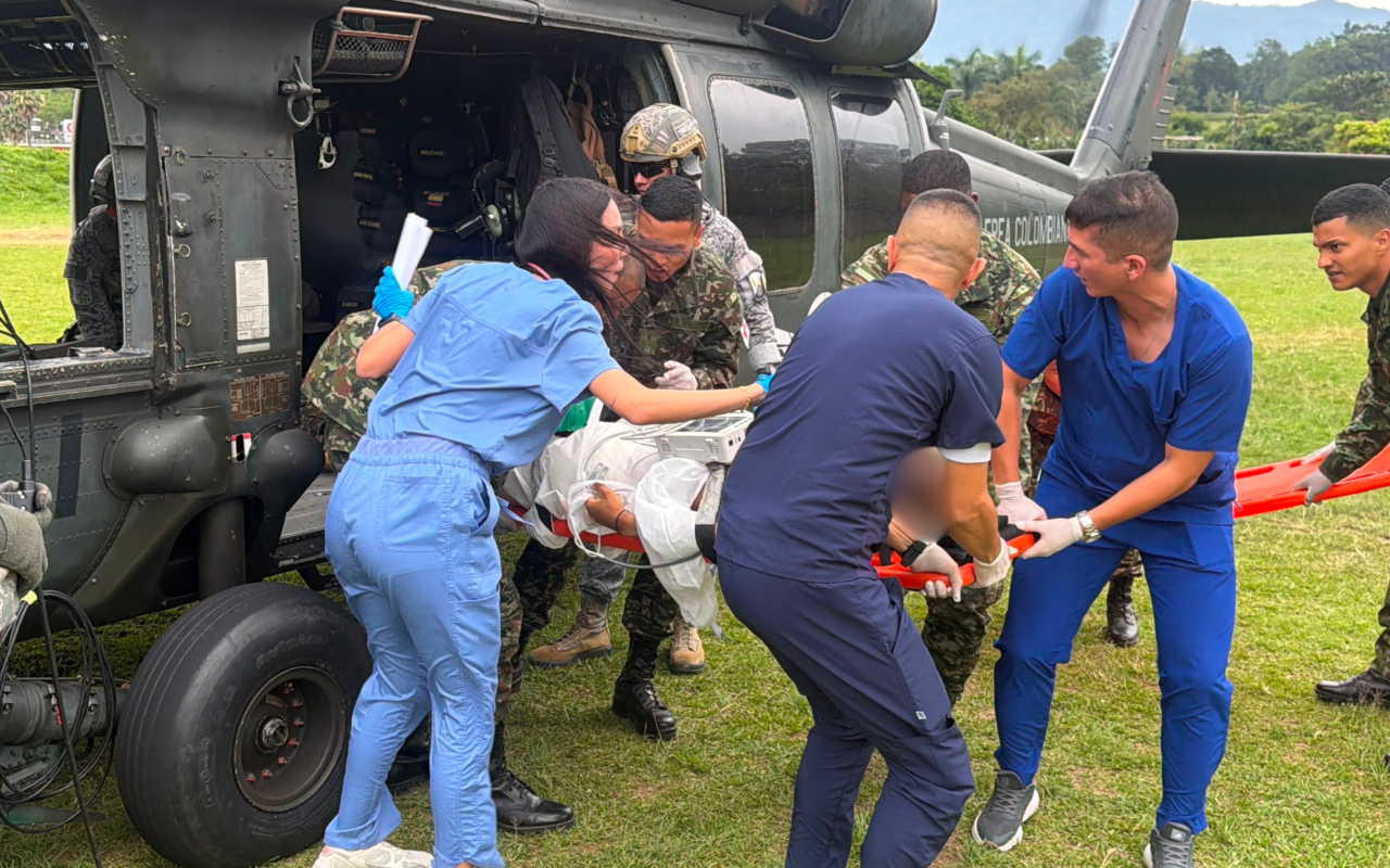 Herido por artefacto explosivo fue evacuado en helicóptero desde Briceño