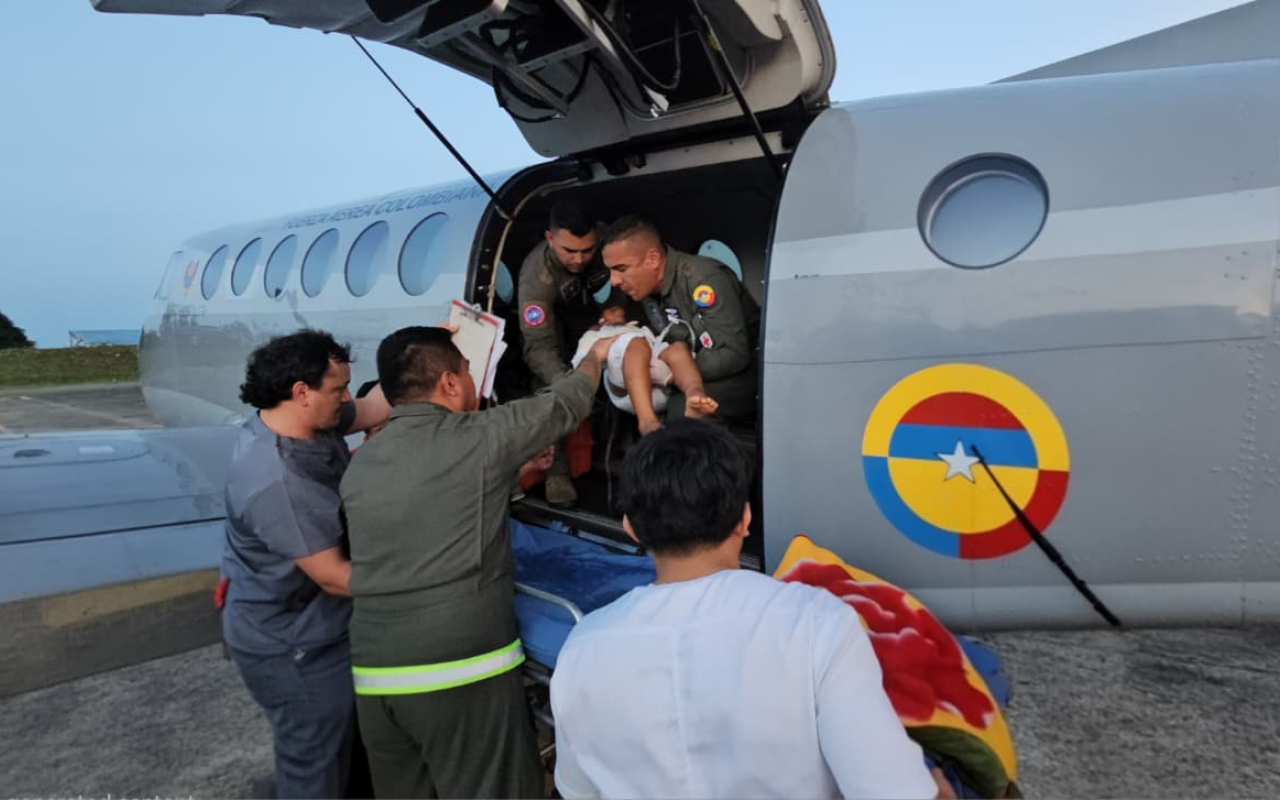 Misión aérea permitió el traslado oportuno de un menor hacia Bogotá