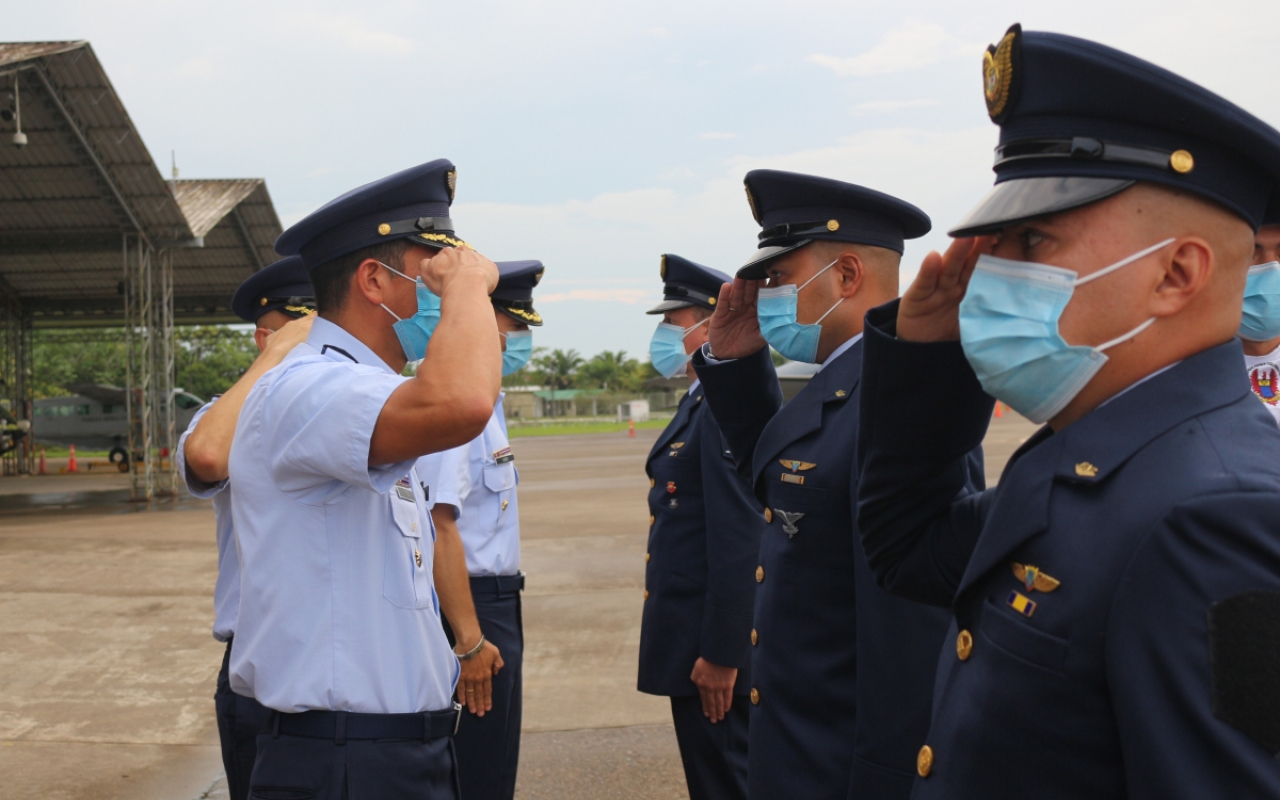 Nuevo ascenso de suboficiales de su Fuerza Aérea Colombiana en Caquetá 