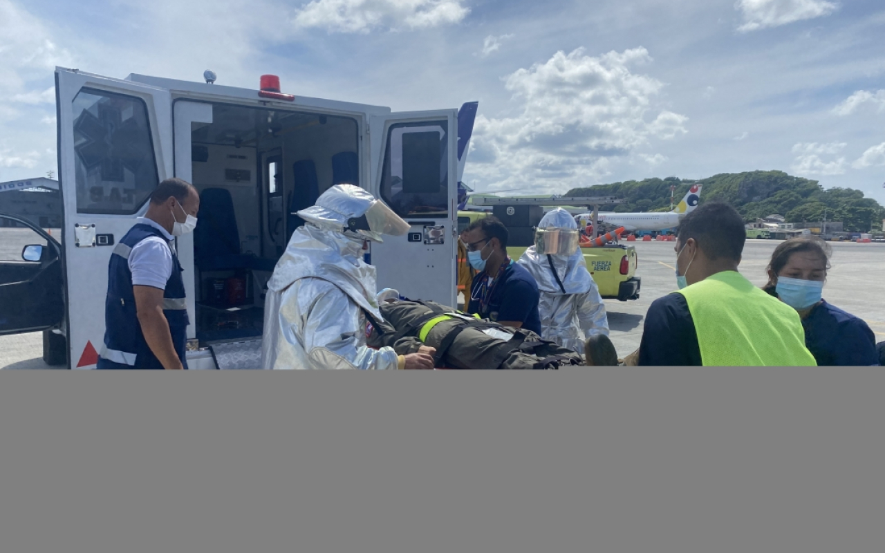 GACAR realiza simulacro de accidente aéreo en el aeropuerto Gustavo Rojas Pinilla.