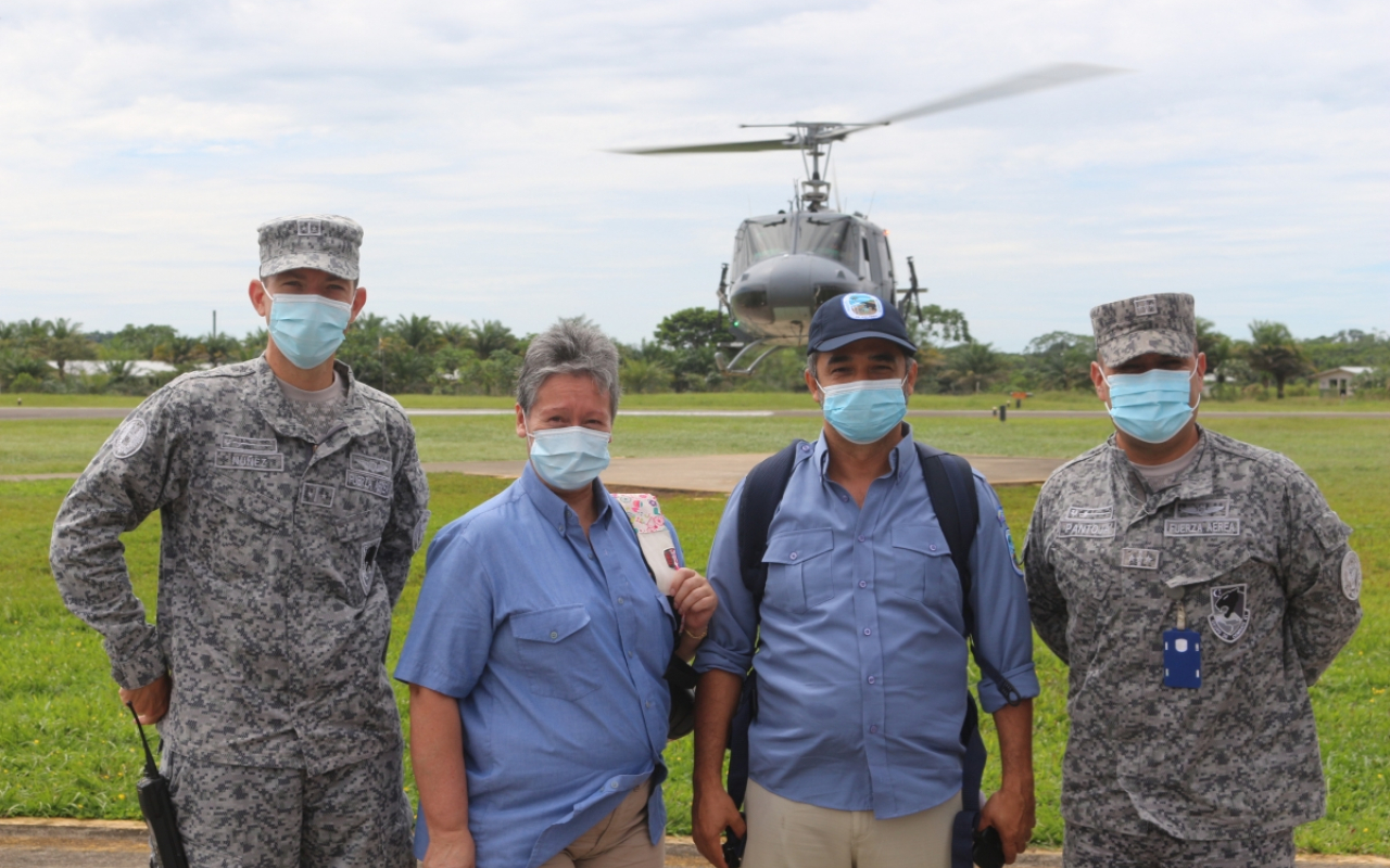 Representantes del Parque Nacional Natural Serranía de Chiribiquete llegaron al Comando Aéreo de Combate No.6.