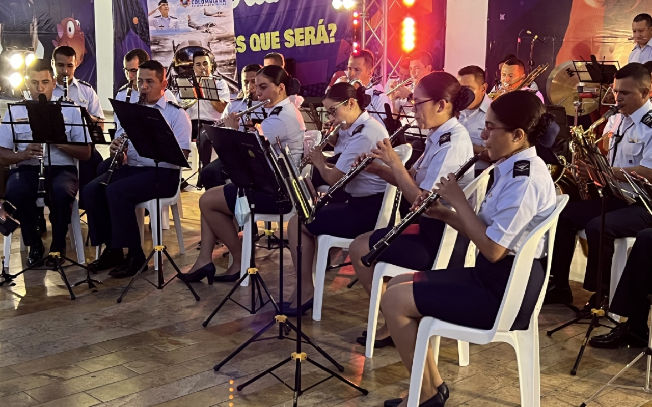 La magia de la Navidad llegó a Yopal con la Banda Sinfónica de su Fuerza Aérea