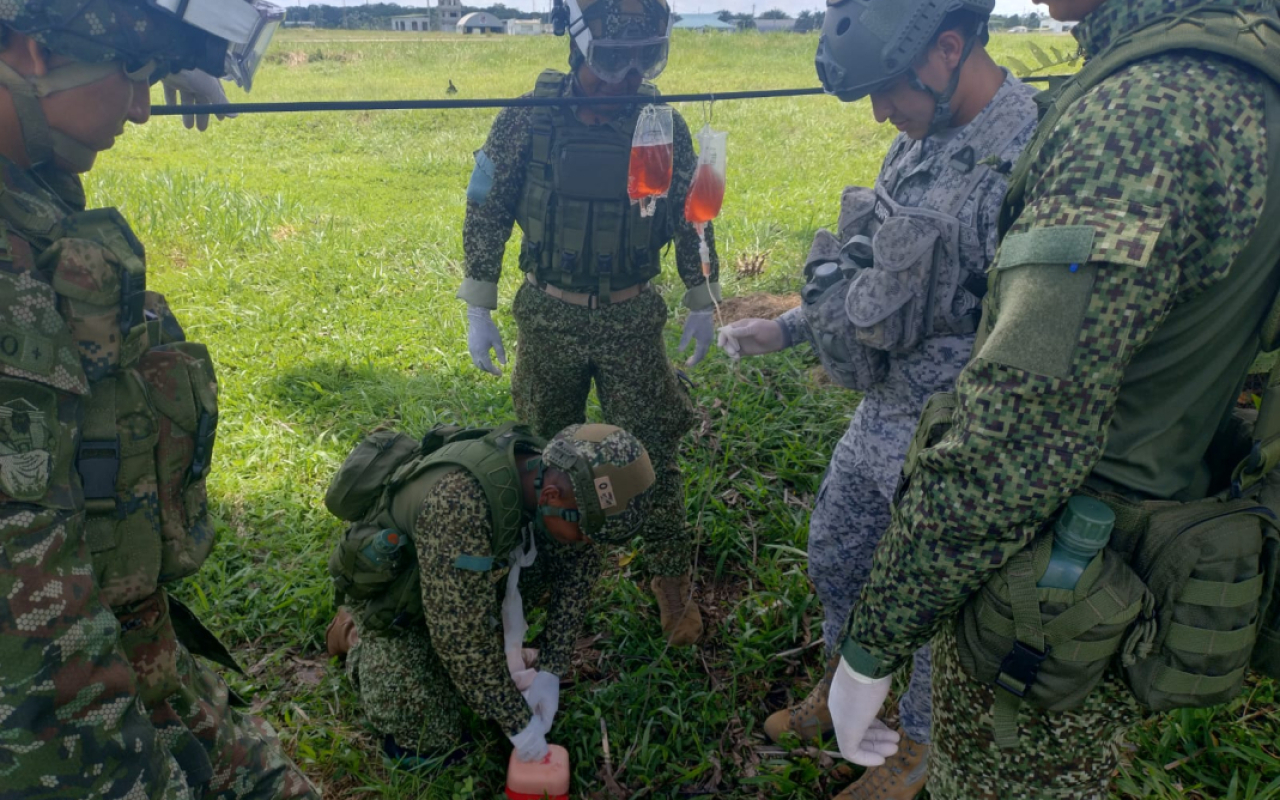 Fuerzas Militares participaron en el primer curso de  socorrista militar en Solano, Caquetá 