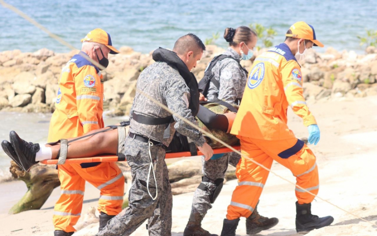 En Coveñas se lleva a cabo el entrenamiento para atención en caso de tsunami, en el marco del Ejercicio Ángel de los Andes