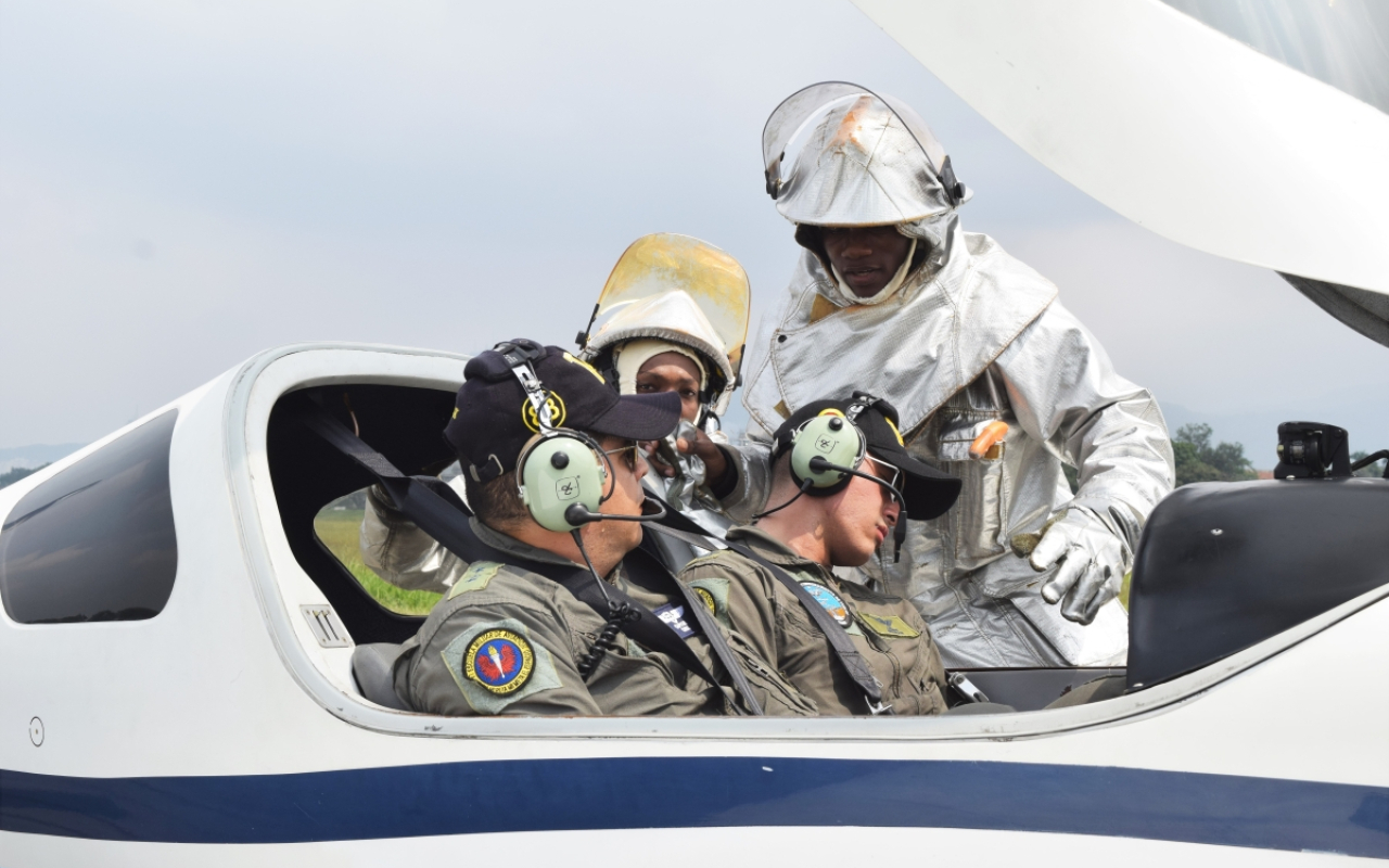 Con simulacro de accidente aéreo se fortalecen capacidades en la Base Aérea Marco Fidel Suárez