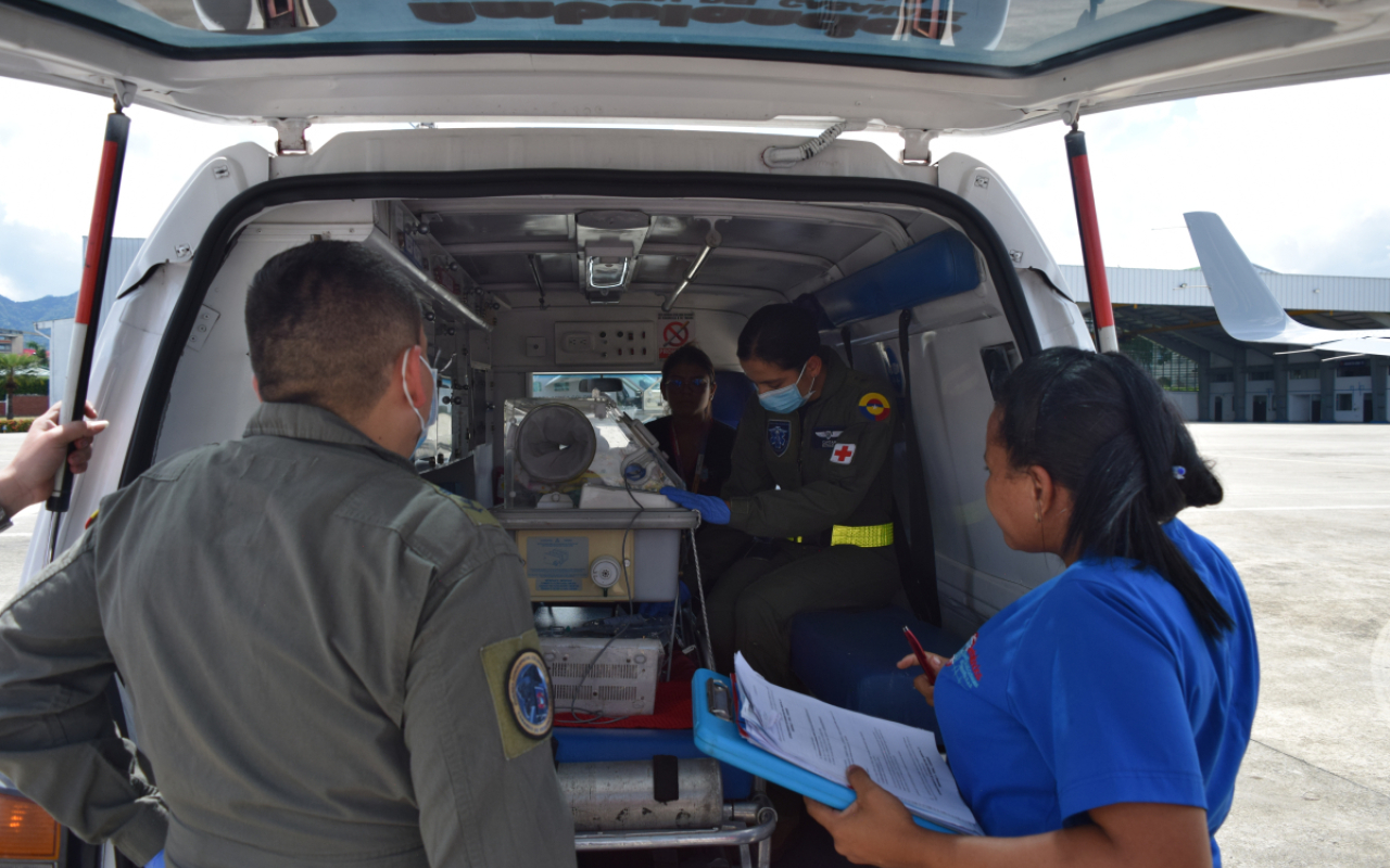 Bebé con complicaciones médicas fue trasladado desde Yopal, Casanare