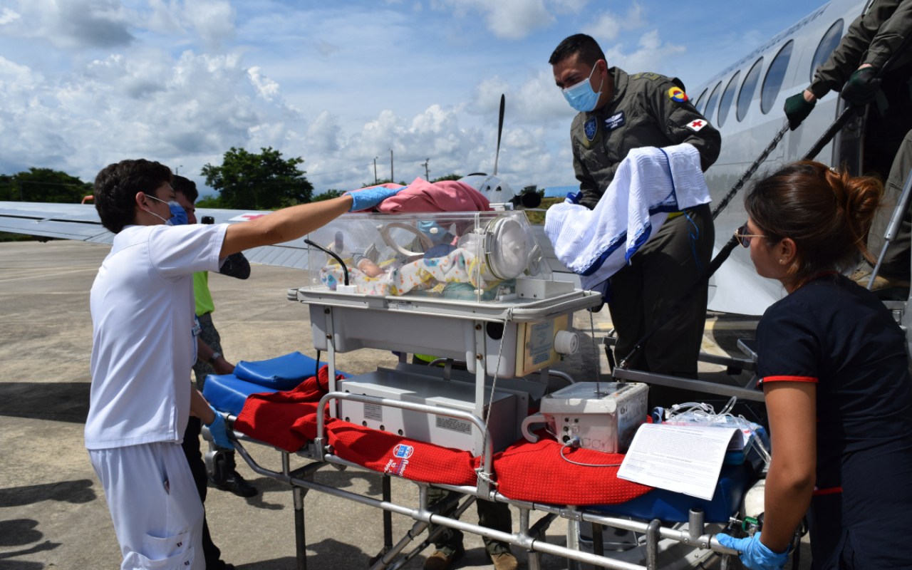 Bebé con complicaciones médicas fue trasladado desde Yopal, Casanare