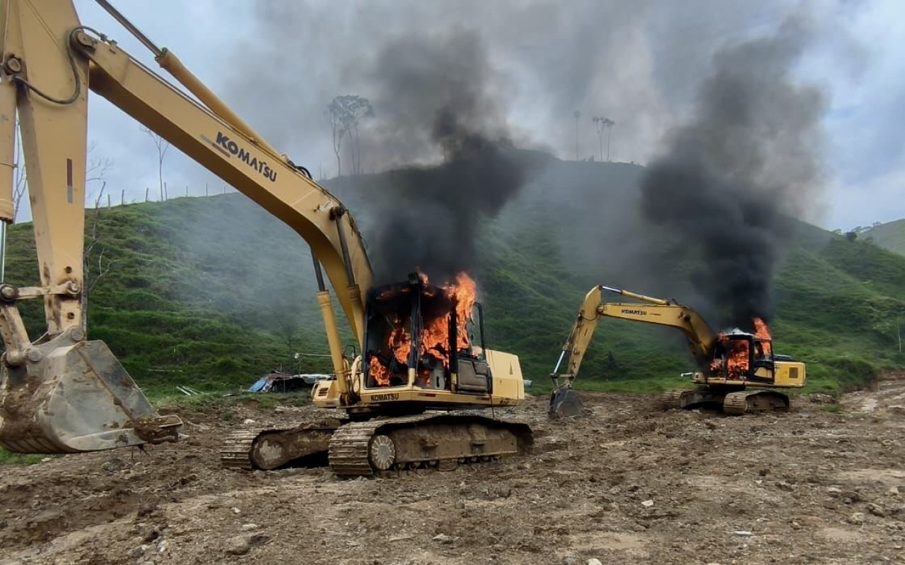 Cinco unidades de producción minera a cielo abierto fueron ubicadas en Cauca