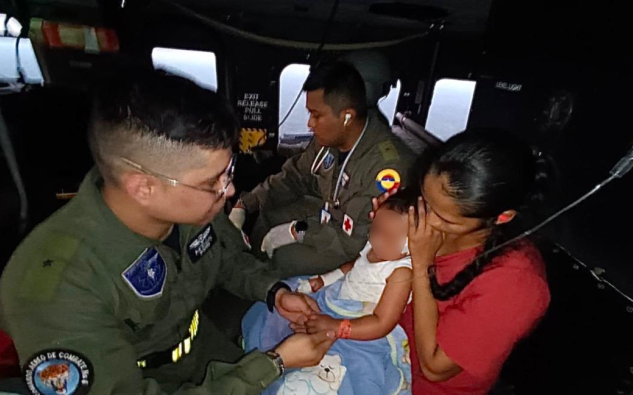 Operación humanitaria lleva esperanza a una familia en Puerto Leguizamo