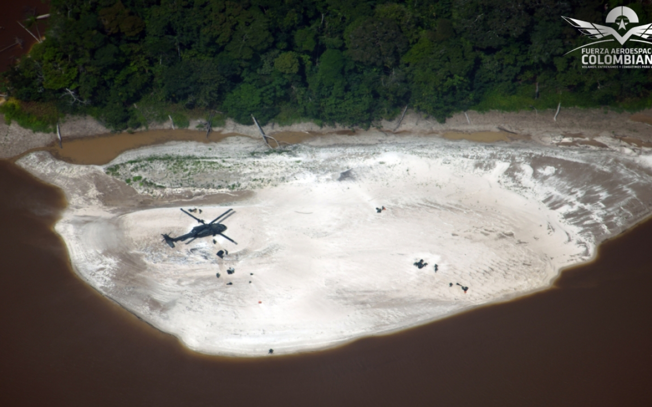 Operación entre Colombia y Brasil contra la explotación ilícita de yacimientos mineros en Amazonas