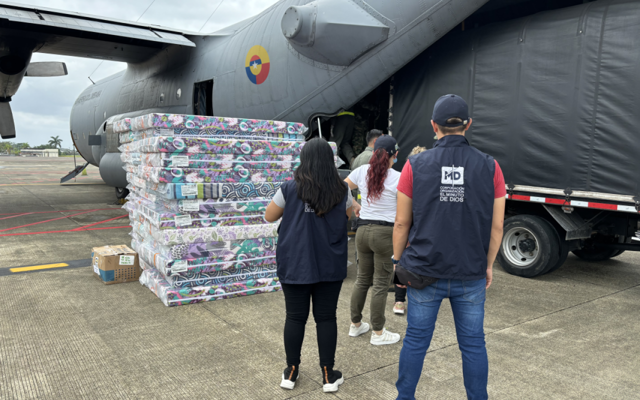10 toneladas de ayuda humanitaria fueron transportadas hacia Quibdó