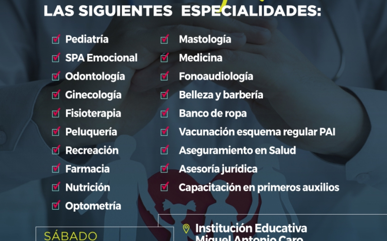 Invitación a jornada de atención integral en salud con la Fuerza Aeroespacial en Funza, Cundinamarca