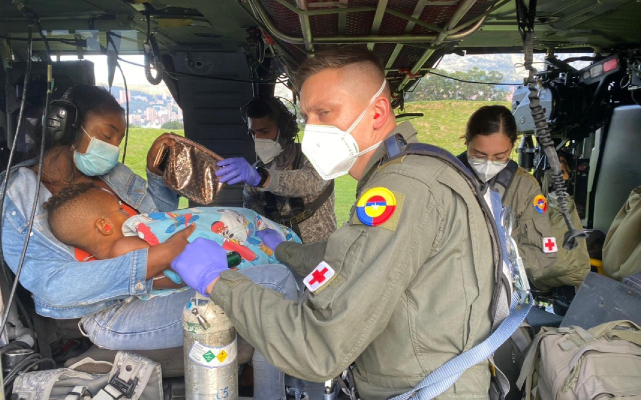 Por afecciones respiratorias, un menor fue evacuado de urgencia desde Chocó    