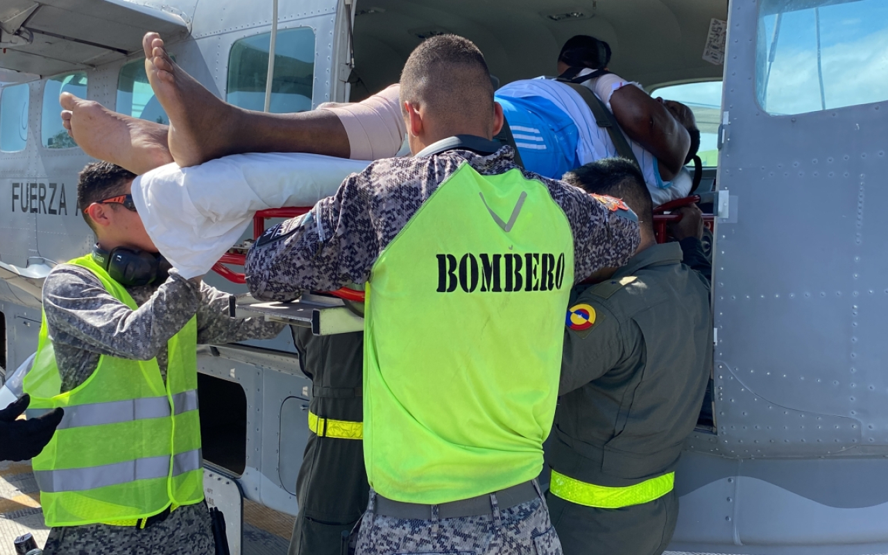 Dos nuevos traslados aeromédicos en la Isla de San Andrés realizados por su Fuerza Aérea Colombiana 
