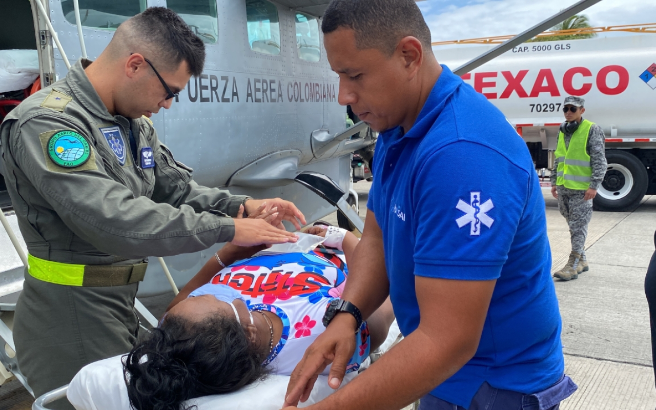 Mujer con complicaciones en su salud, fue trasladada a San Andrés desde la Isla de Providencia