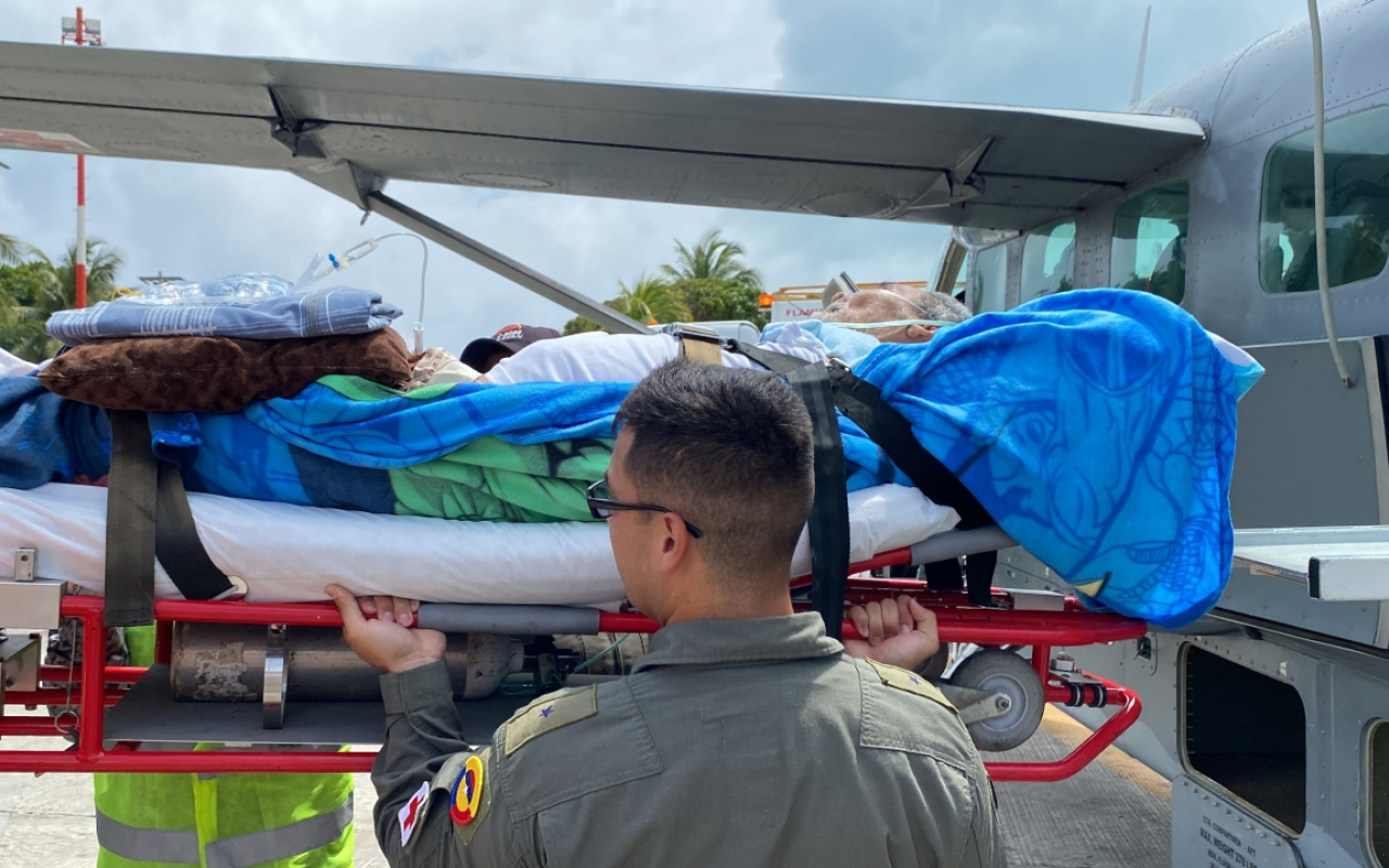 Traslado aeromédico de pacientes hacia San Andrés Isla