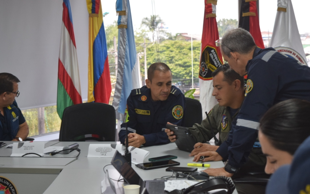 Su Fuerza Aeroespacial Colombiana participó en el Simulacro Nacional desde Cali