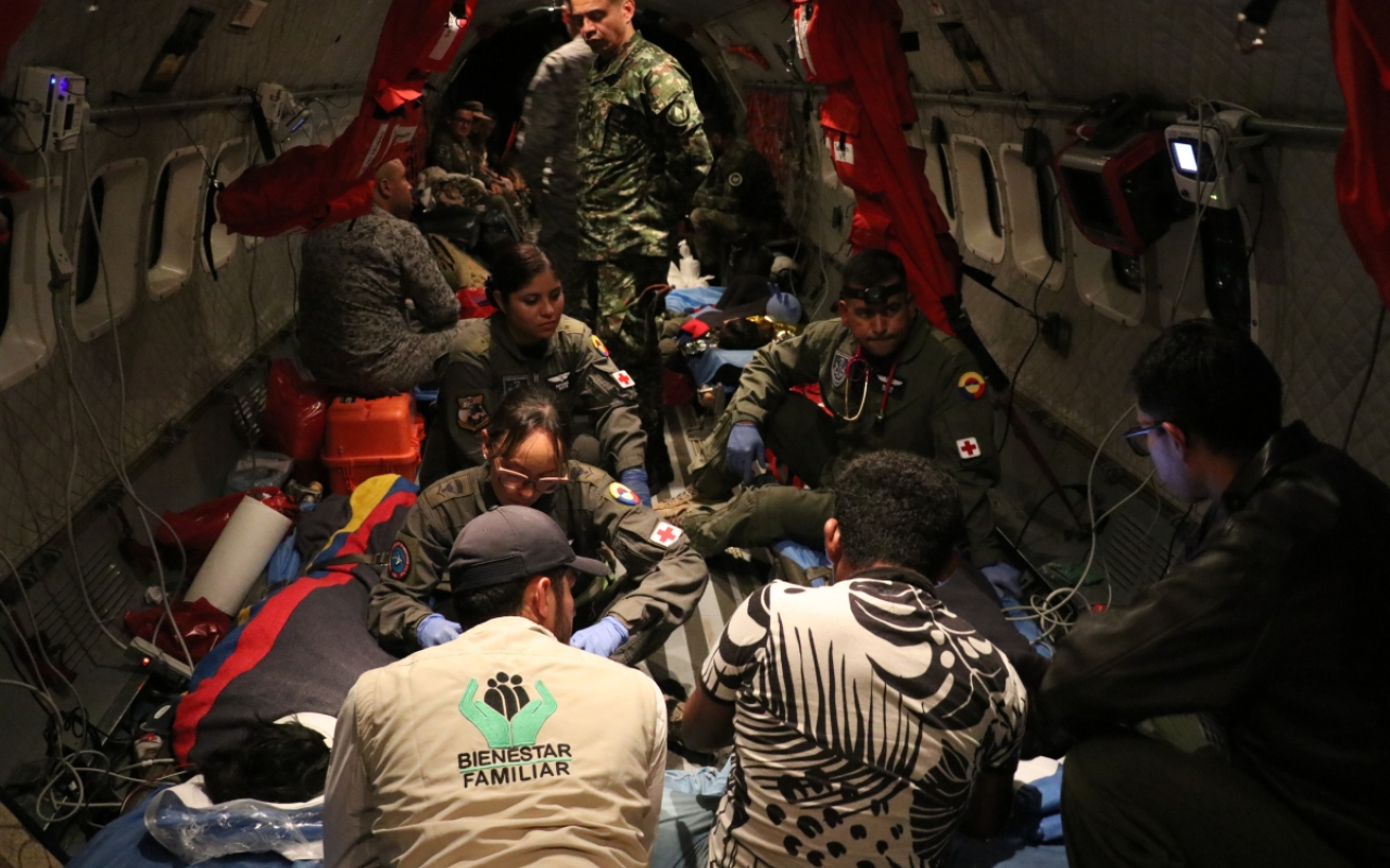 Así se realizó el traslado aeromédico de los menores rescatados en la selva de Caquetá