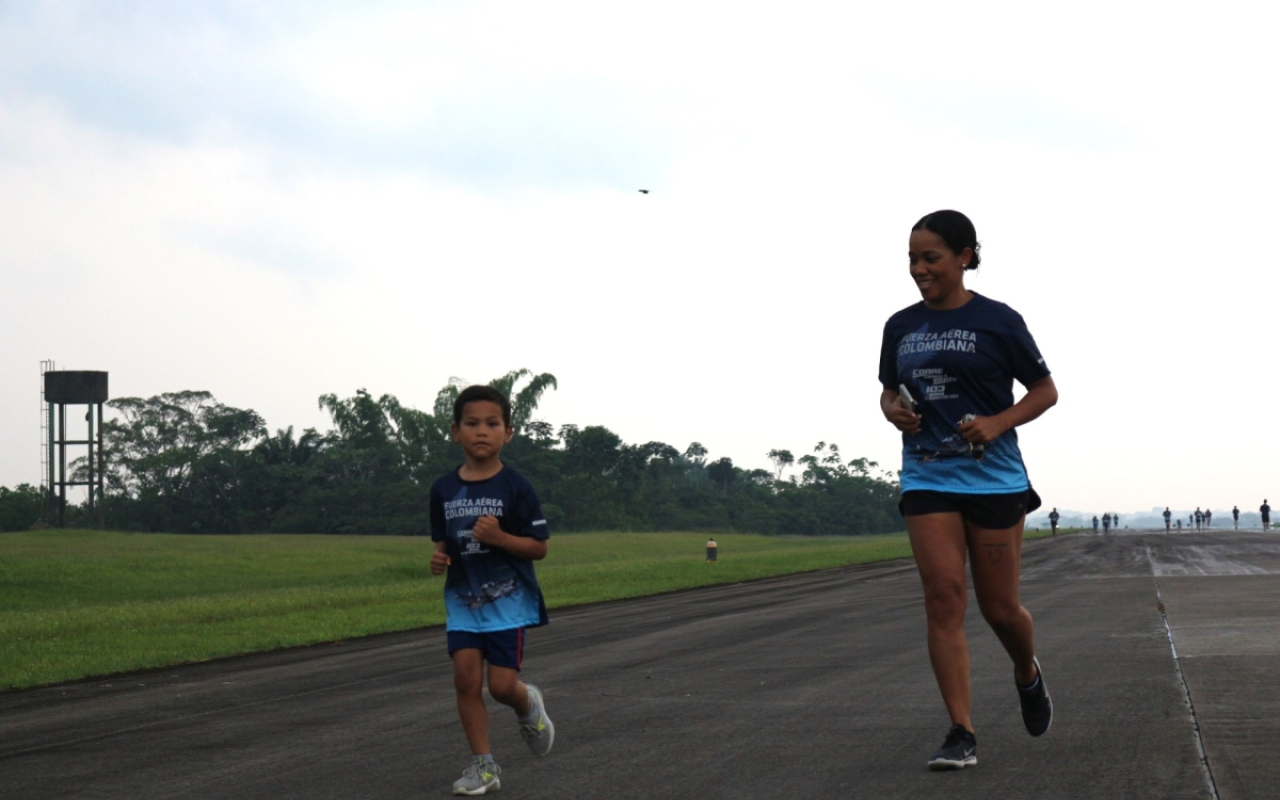 Desde Caquetá familias de su Fuerza Aérea participaron en la  carrera “Corre como el Viento”