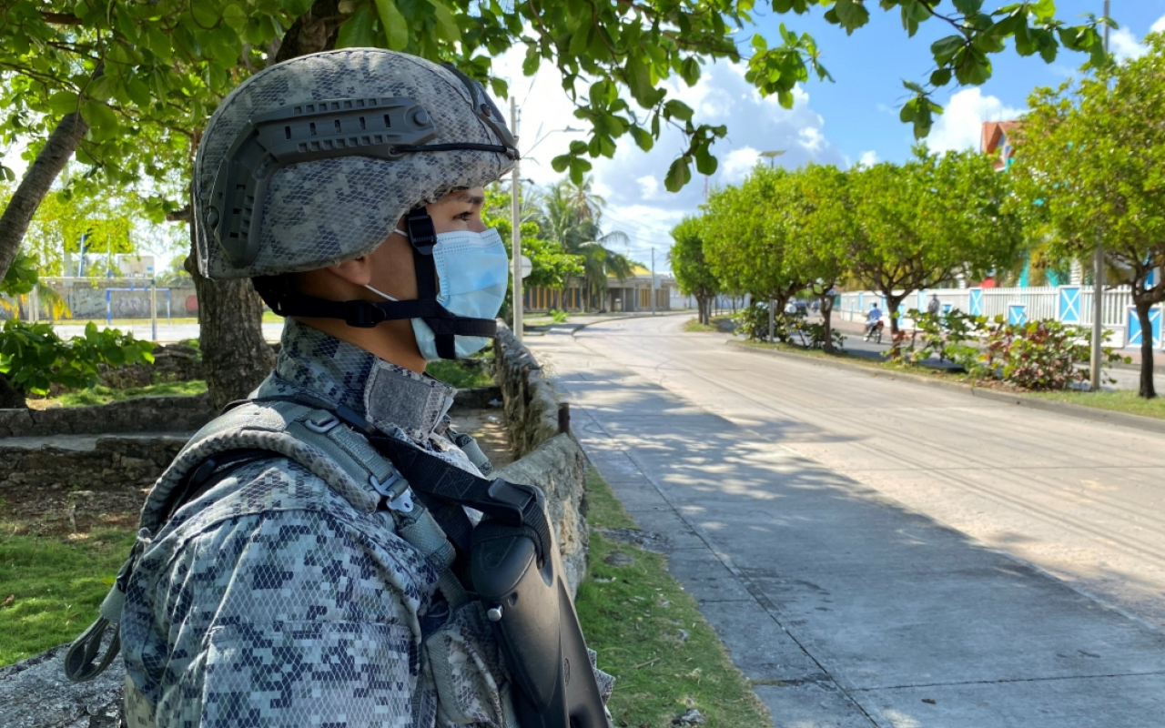 Con patrullajes terrestres, su Fuerza Aérea garantizó seguridad durante la jornada electoral en San Andrés