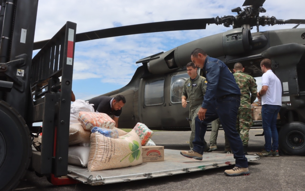 Un ‘Ángel de metal’ transportó ayudas humanitarias para El Calvario, Meta