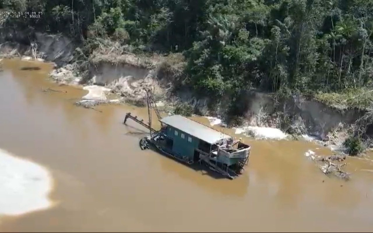 Nueva operación contra la explotación ilícita de yacimientos mineros en Amazonas