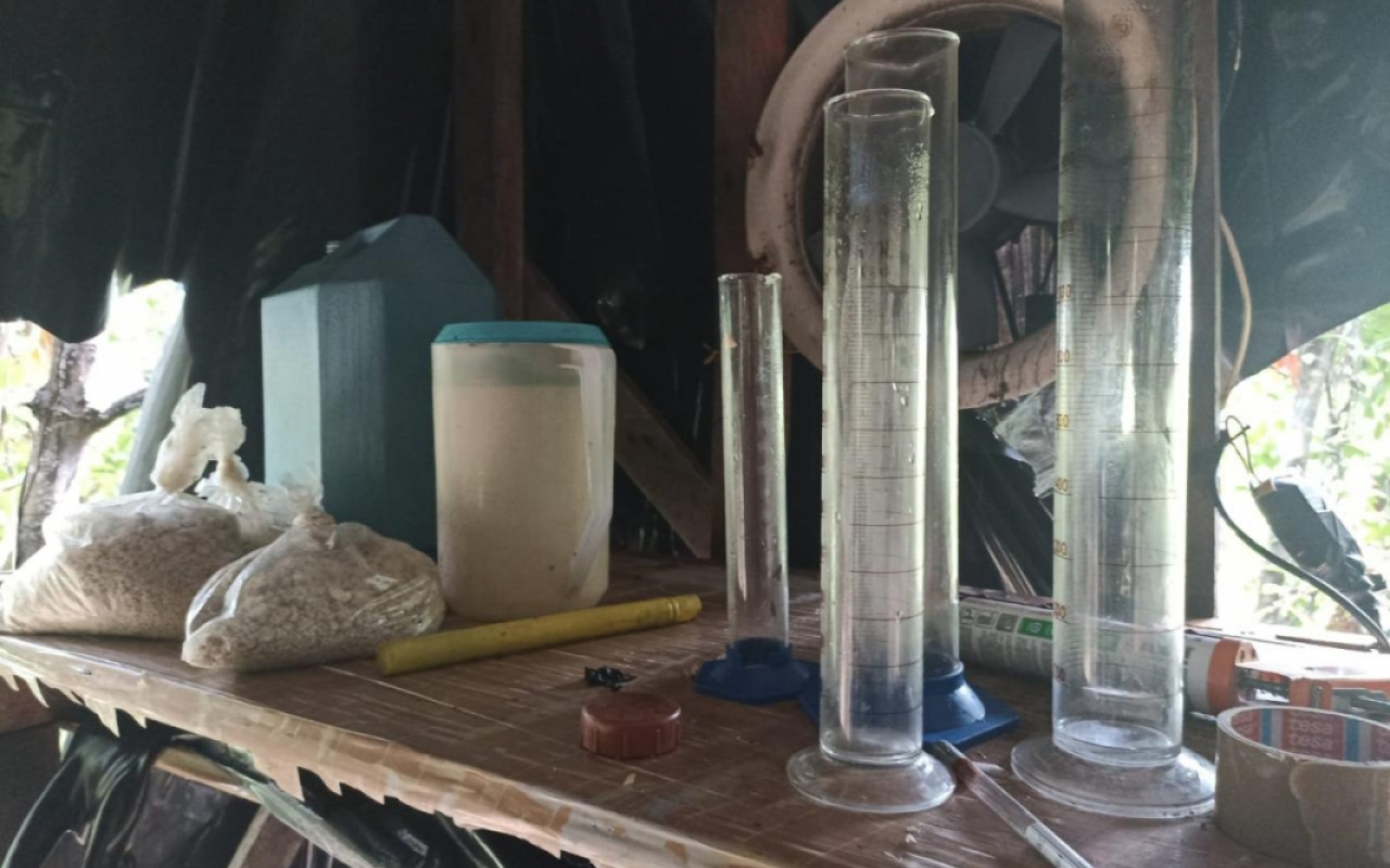 Desmantelado laboratorio para el procesamiento de cocaína en el pacífico nariñense