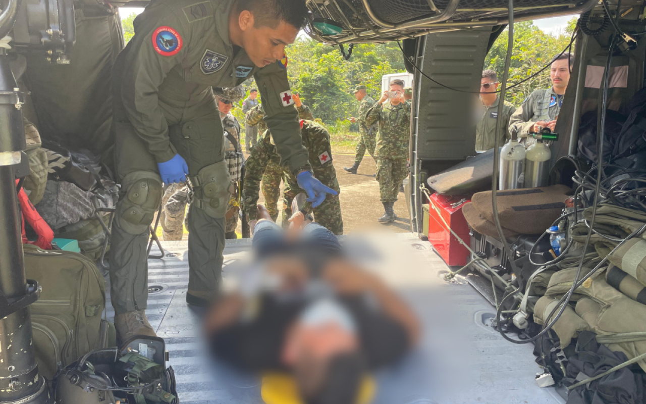 Operación humanitaria en el Catatumbo, salva vida de hombre herido