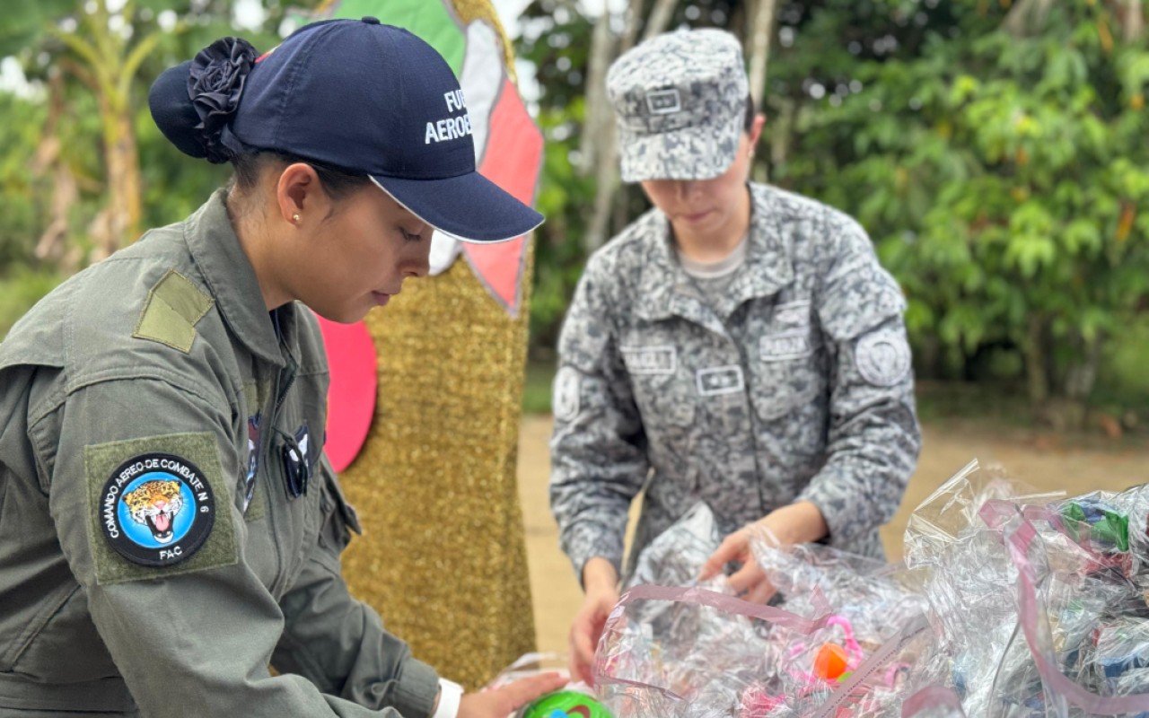 Operación gratitud transforma la navidad en el sur de la  Amazonía colombiana 