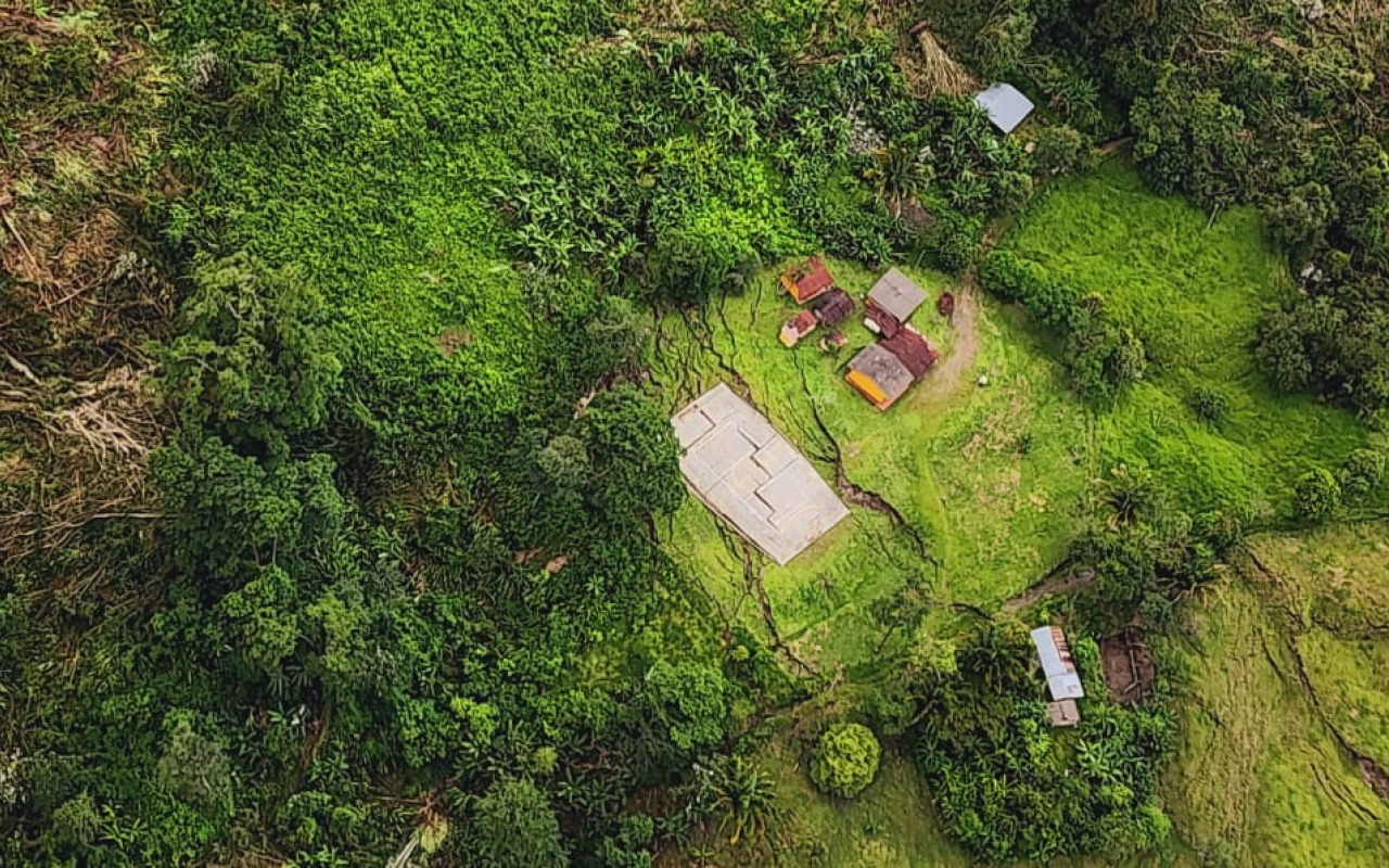 Monitoreo aéreo por deslizamiento de tierra en Paya, Boyacá
