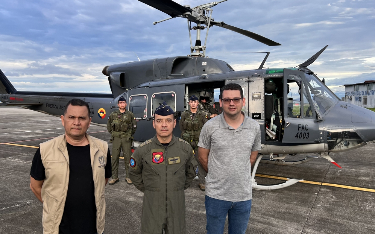 Recolección de material electoral fue realizado por vía aérea en el sur del Tolima
