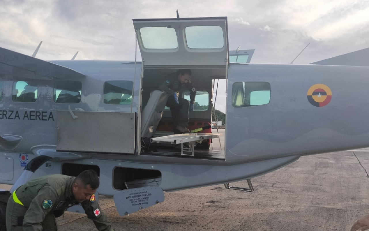 Habitante de Providencia fue trasladado en aeronave Caravan de su Fuerza Aeroespacial