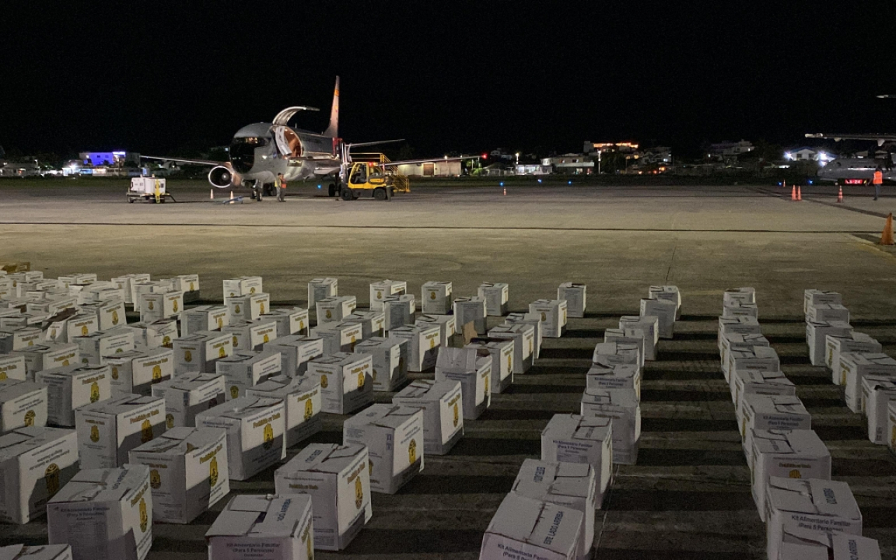 Ayudas humanitarias llegaron al archipiélago en aeronaves de su Fuerza Aeroespacial, ante posibles precipitaciones en temporada de huracanes