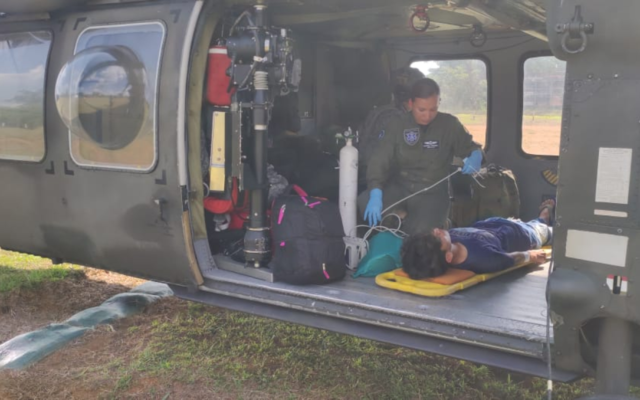 Menor de Guaviare fue trasladado por un ‘Ángel de metal’ para salvar su vida